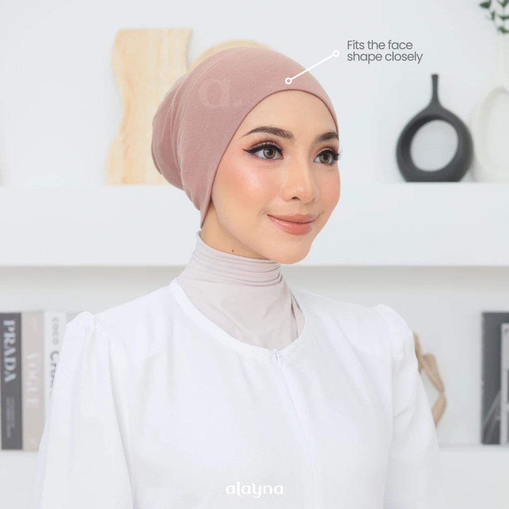 Scarf Anak Tudung Basic Skaf Anti Gerak Tak Melorot Cotton Iner Budak Sekolah Anti Slip Stretchable